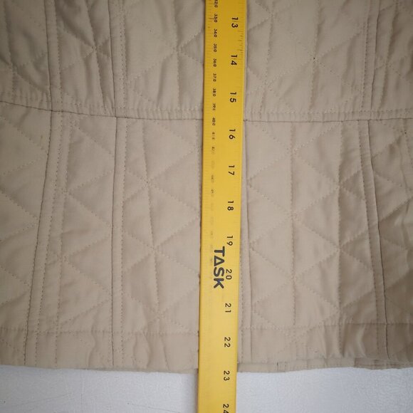 Ann Taylor Loft Ladies Size 10 Beige Lightly Quilted Button Closure Jacket - Picture 6 of 9